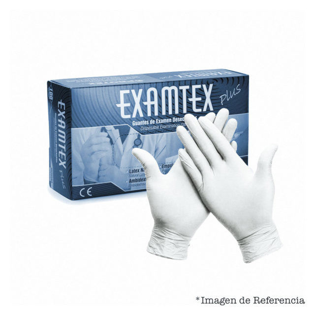 Guante latex M Protex x 100 unidades • Examtex • Biosystems